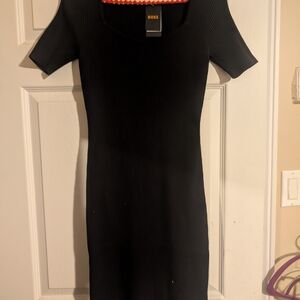 BOSS Black Ribbed Women's Dress